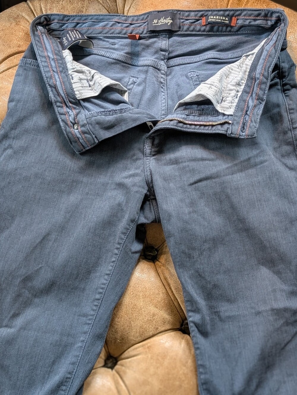 34 Heritage Men's Charisma Comfort-Rise Classic Size 32x32 Pants Dark Blue Denim